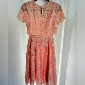 Lace pink asos dress size 4 petite